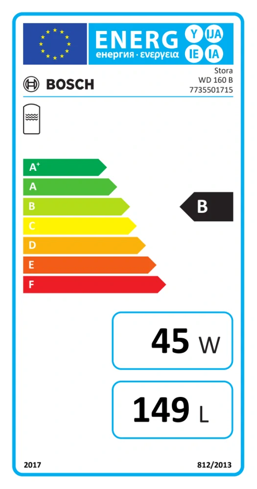 Zásobníky teplej vody BOSCH WD 160 B 149L