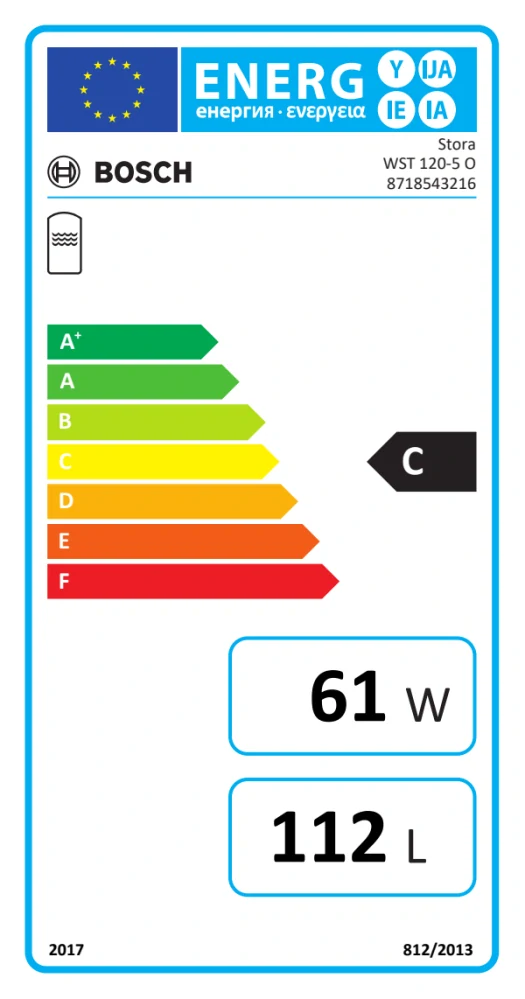 Zásobníky teplej vody BOSCH Stora WST 120-5-O 116L
