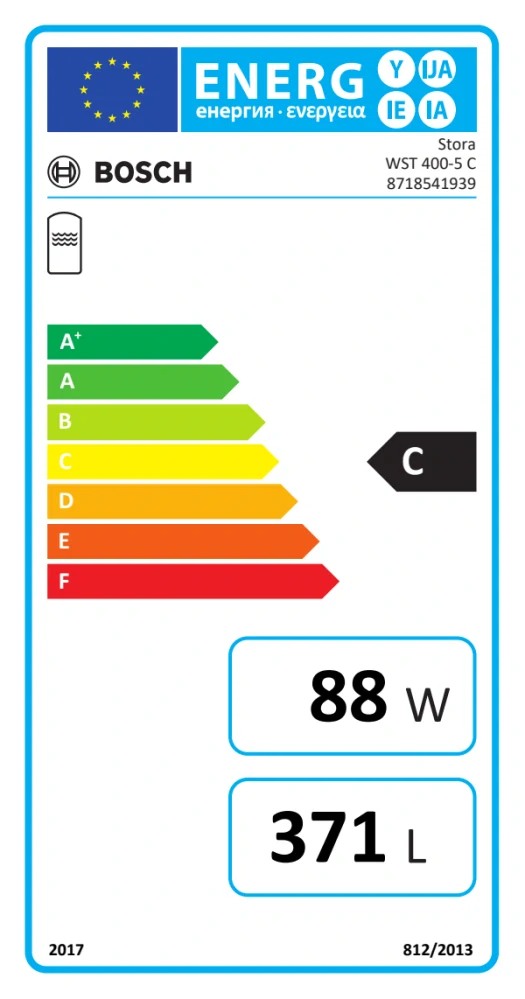 Zásobníky teplej vody BOSCH Stora W 400-5KP 1B 381L