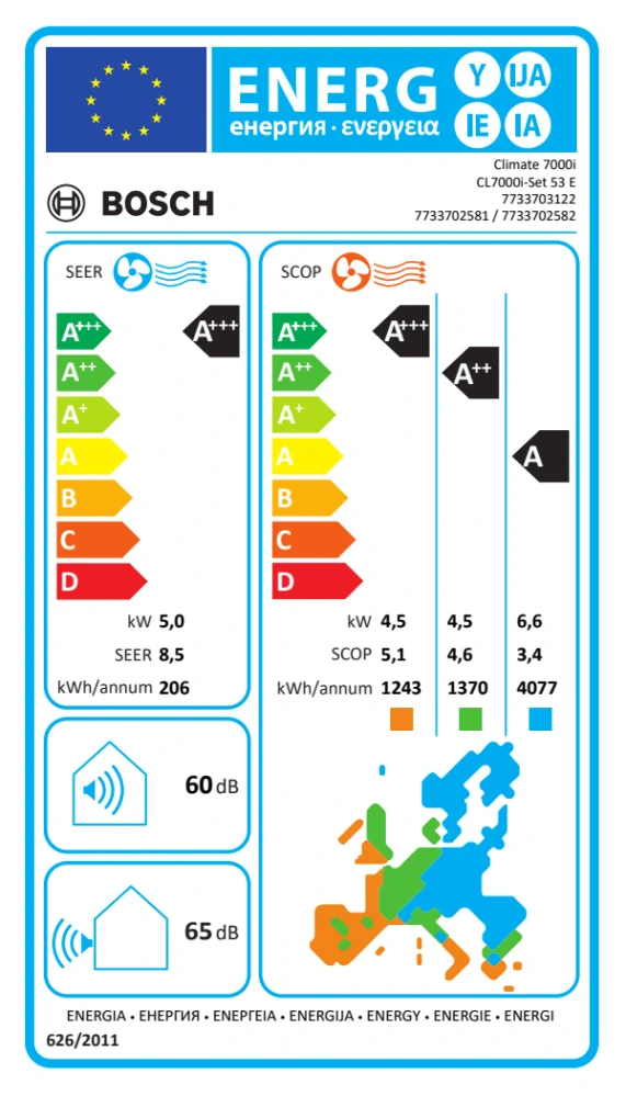 BOSCH klimatizácia single split CL7000i-Set 53 E nástenná - 5,0/5,6kW